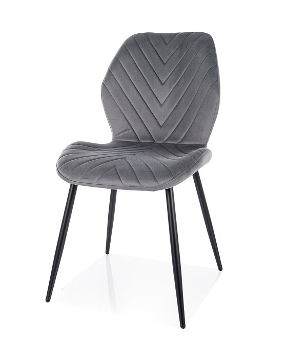 Стілець MIKE VELVET чорний каркас/сірий BL.14 Киев - изображение 3