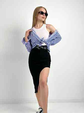 Сорочка з довгими рукавами у смужку "Sail" оптом | Норма | Розпродаж моделі Київ