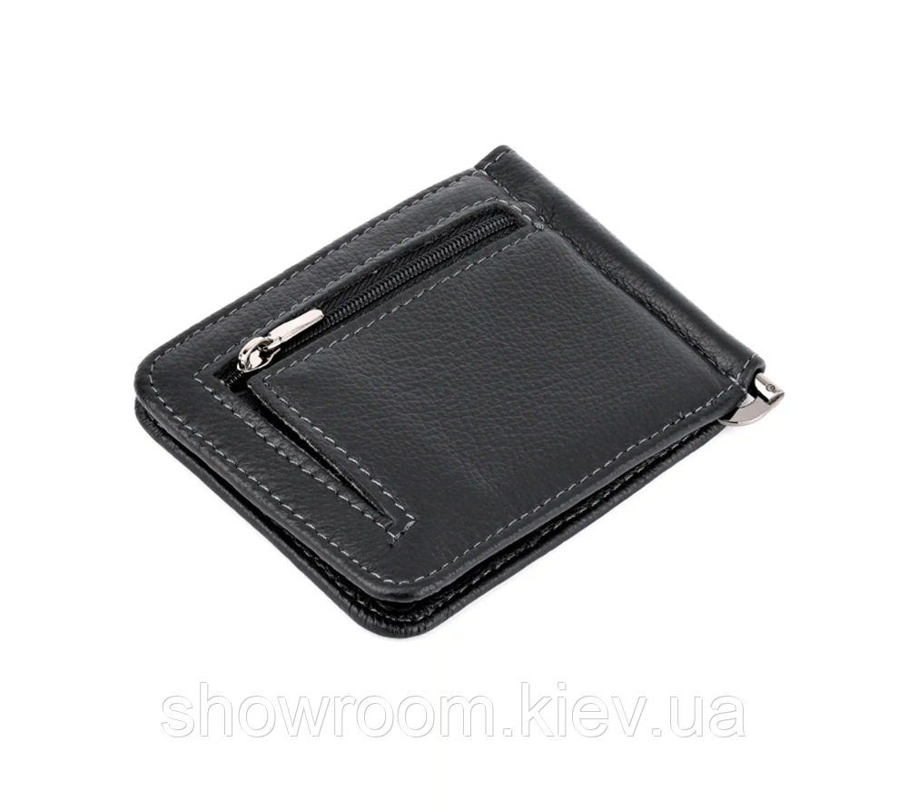 Шкіряний затиск для грошей на магніті Marco Coverna (124) black Київ - фото 5