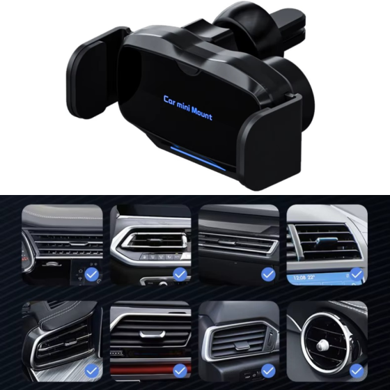 Держатель для телефона,автомобильный с беспроводной зарядкой 5W в машину с поворотом на 360 градусов,чёрный Каменец-Подольский