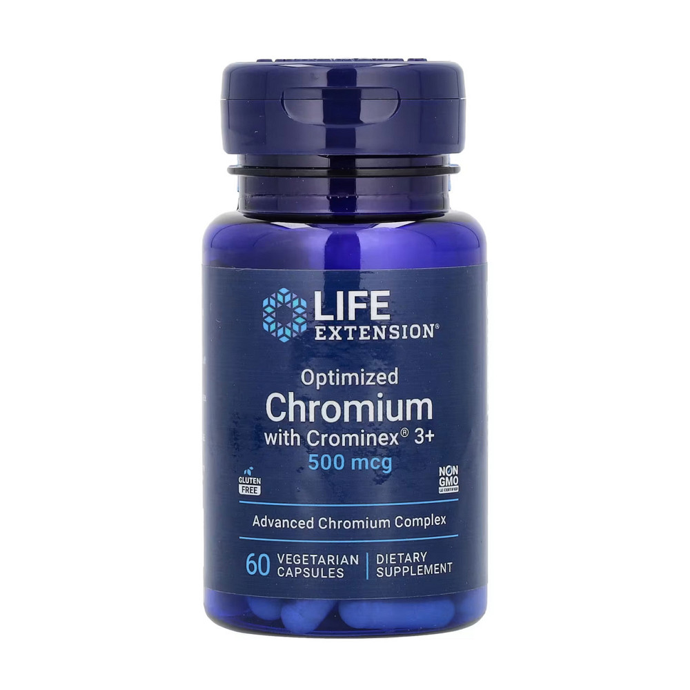 Хром Life Extension Optimized Chromium with Crominex 3+ 500 mcg 60 vcaps Київ - фото 1