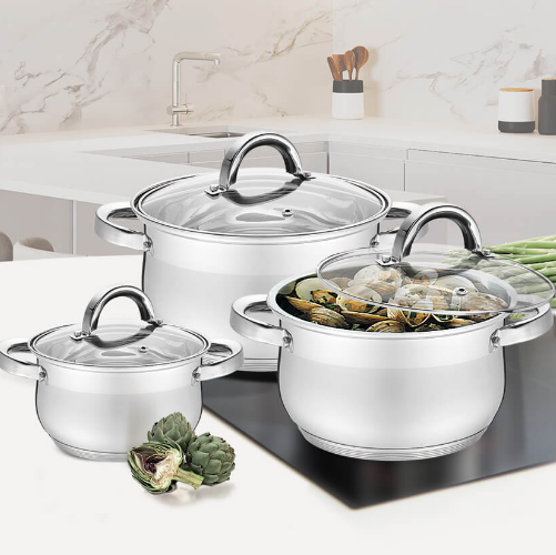 Набір каструль 6 предметів (каструлі 1,8/2,5/3,5л) MR-3522-6M Maestro Житомир - изображение 3