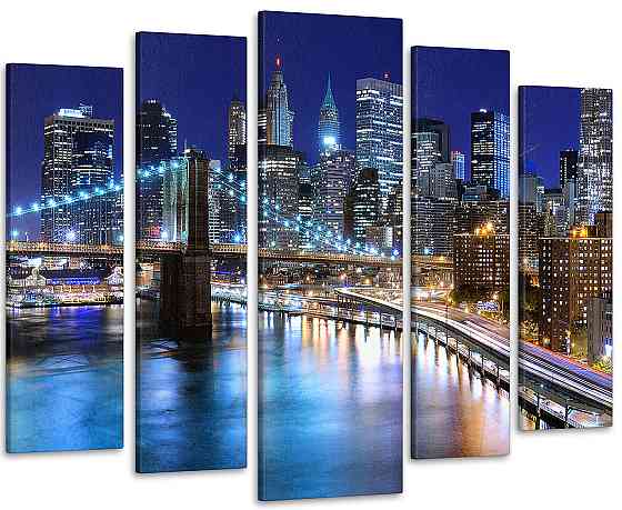 Модульная картина Город Огни  Art-195_5 Киев