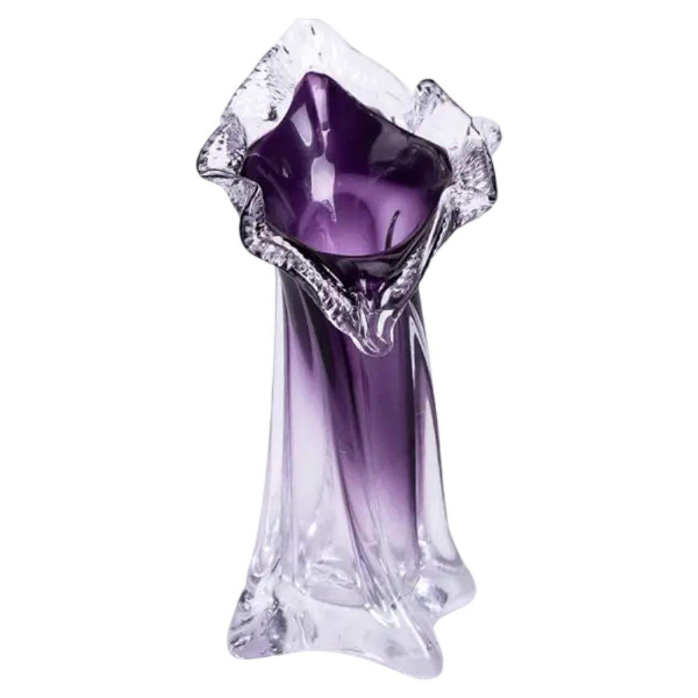 Фіолетова декоративна ваза для квітів 20 см Київ - фото 4