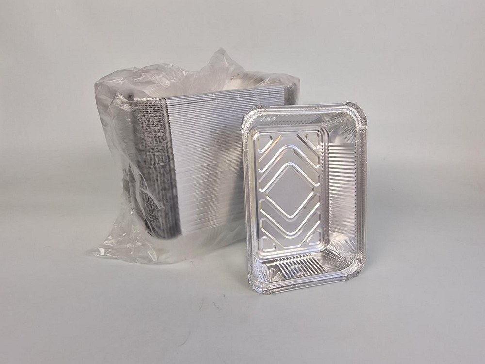 Прямоугольный контейнер из пищевой алюминиевой фольги 960 млл SP64L 100 штук (NEW) (1 пачка) Харьков - изображение 2