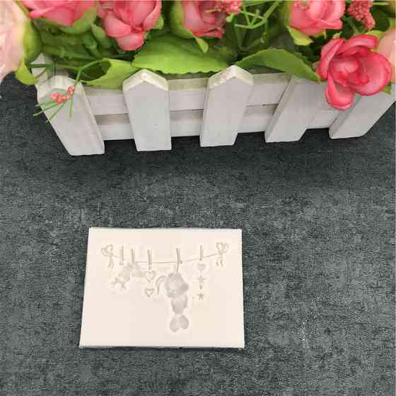 Молд силиконовый Заяц маленький 75 на 54 мм серый Киев