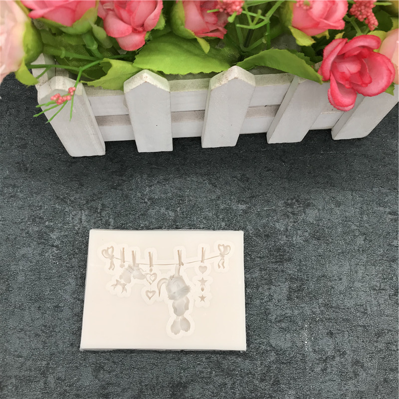 Молд силіконовий Заєць маленький 75 на 54 мм сірий Київ - фото 6