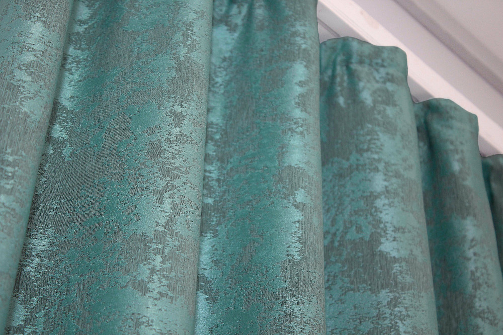 Комплект готовых штор VR-Textil Жаккард Sultan YL № 1292ш Бирюзовый 150х270 см 2 шт (33-0141) Киев - изображение 6