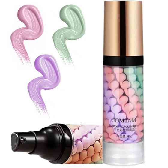 База під макіяж 3в1 вирівнювальна Jomtam, 40мл / Триколірна матова основа під макіяж / Праймер для обличчя Київ