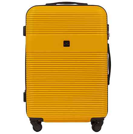 Валіза пластикова Wings 5398 середня 65 см жовта Київ