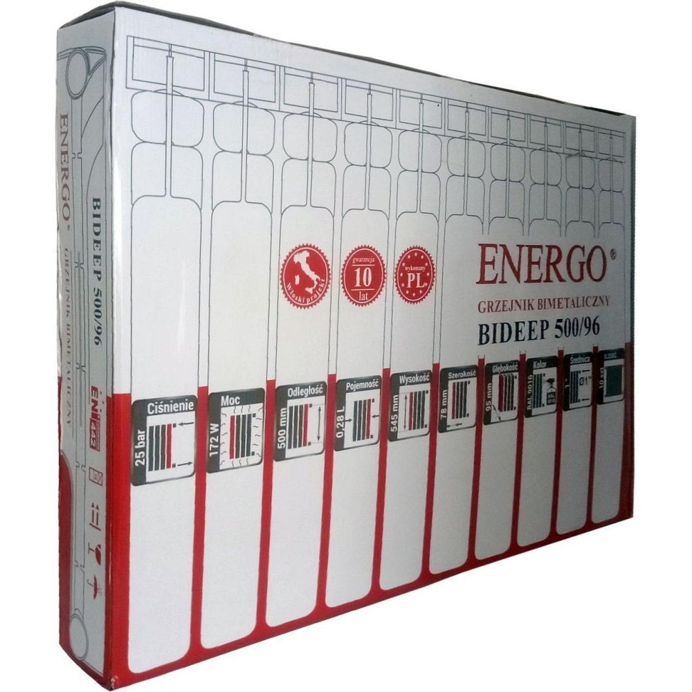 Радиатор биметаллический секционный ENERGO BIDEEP 500/96 (кратно 10) (000020261) Киев - изображение 6