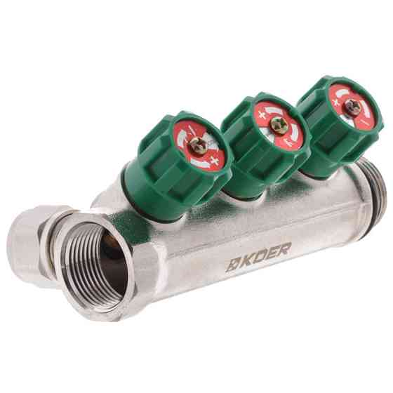 Колектор вентильний з фитингом Koer KR.1123-3 3/4"x3 ways (KR2830) Київ
