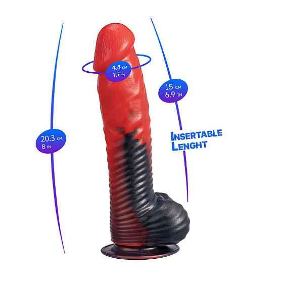 Фалоімітатор SilexD Fantasy Liquid Silicone Devil 8in Red Sex Aura Київ