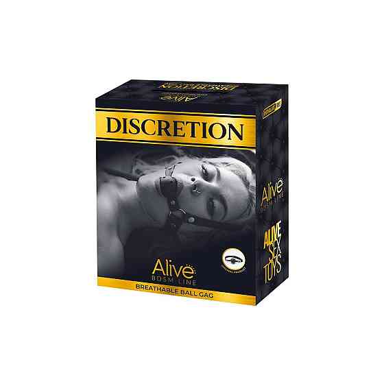 Воздухопроницаемый кляп Alive Discretion Black Sex Aura Киев