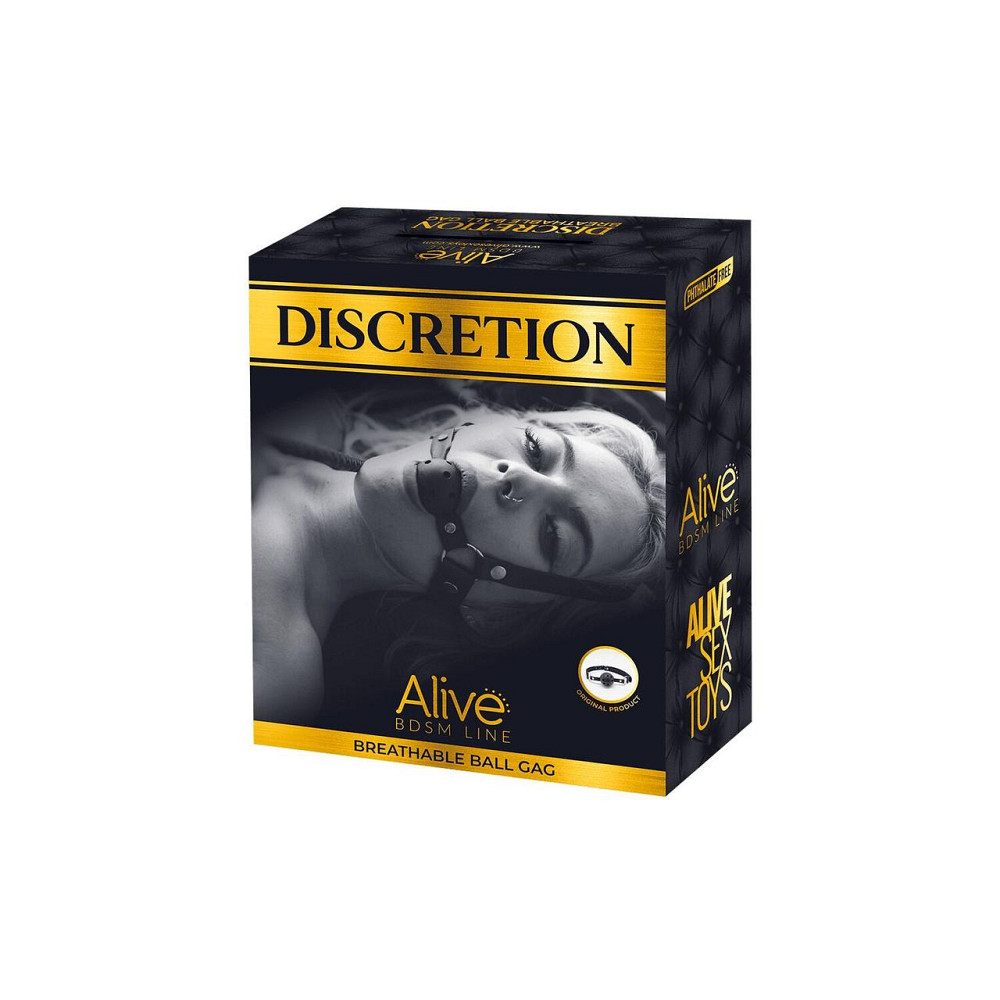 Воздухопроницаемый кляп Alive Discretion Black Sex Aura Киев - изображение 3