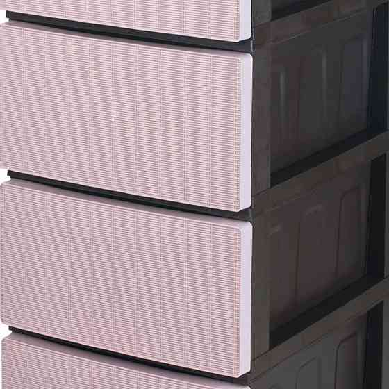 Комод пластиковий "Ротанг" 5 ярусу 106*43*34см, R-Plastic, рожевий Одеса
