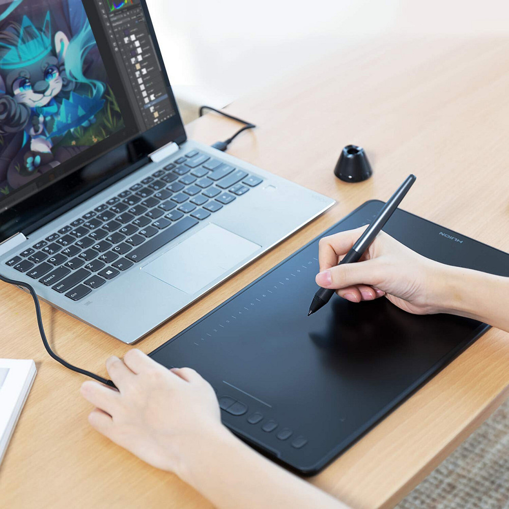 Графічний планшет Huion H1161 + рукавичка ( Чорний ) Харьков - изображение 8