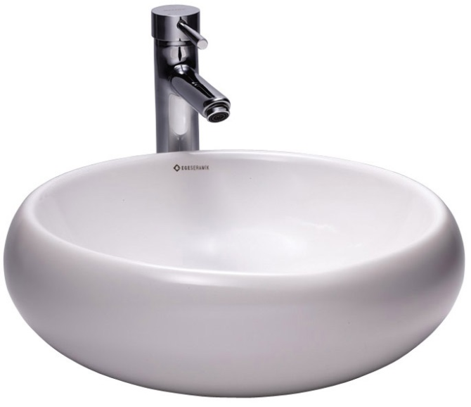 Накладная раковина EGE Vitrifiye Lagina 435x155x435мм (35431) Белый Винница - изображение 1