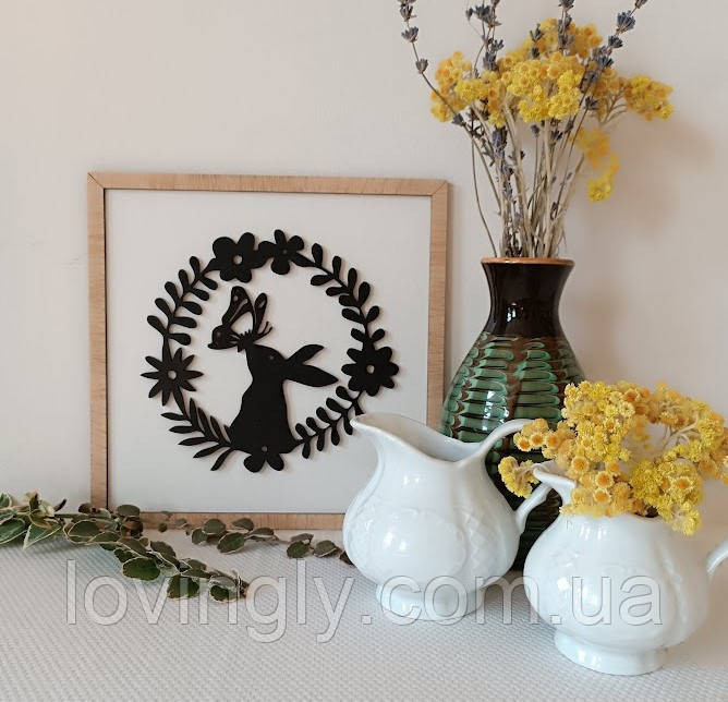 Пасхальное объемное панно в рамке 