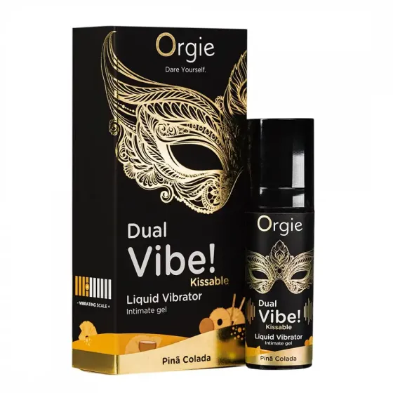 Рідкий вібратор Orgie - Dual Vibe! Pina Colada Kissable Liquid Vibrator (15 мл) Львів