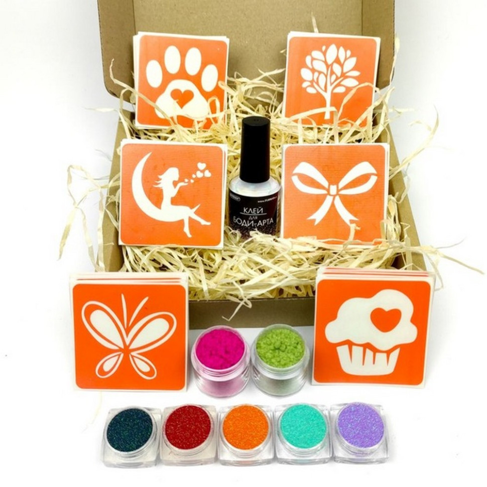 Набір для біо-тату "Popular mix #1 - гліттер" popular-mix-1-glitter Вінниця - фото 1