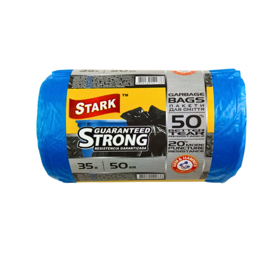 Пакети для сміття STARK 35Х50 сині Гостомель