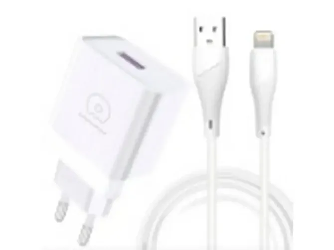Зарядний пристрій 220В 5В/9В/12В 18Вт QC3.0 USBx1 з кабелем USB - Lightning WUW-T95 для портативних  Київ - фото 3