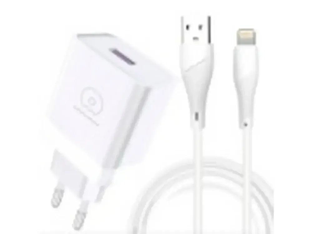 Зарядний пристрій 220В 5В/9В/12В 18Вт QC3.0 USBx1 з кабелем USB - Lightning WUW-T95 для портативних пристроїв Одеса - фото 3