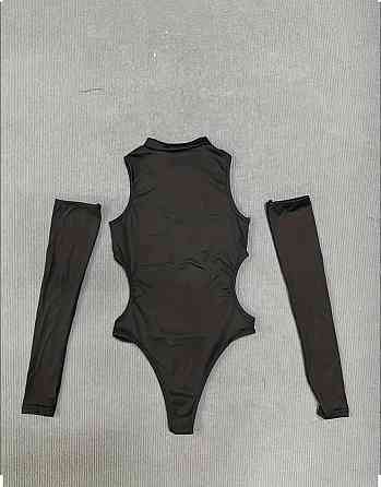 Женский привлекательный боди с вырезом и съемными рукавами микродайвинг Одесса