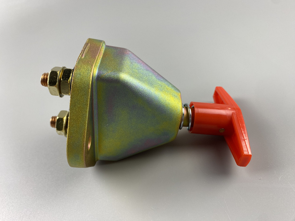 Вимикач маси універсальний механічний дистанційний 12/24 В (червона мідь) 150A Мукачево - фото 7