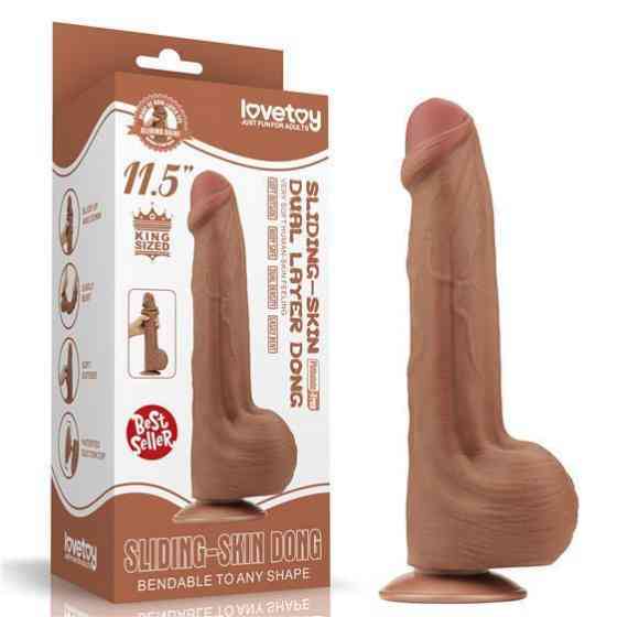 Фаллоимитатор - Sliding-Skin Dual Layer Dong 11.5