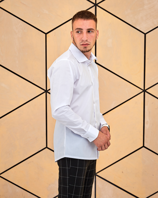 Сорочка чоловіча класична Білий M Харків - фото 7