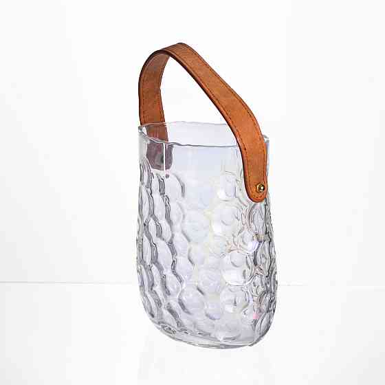 Декоративна ваза-сумочка для квітів, прозора Київ