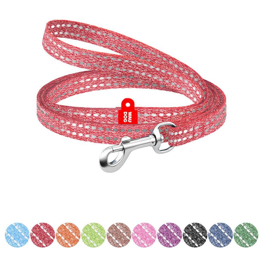 Повідець для котів та дрібних порід собак з відновленої бавовни WAUDOG Re-cotton світловідбиваю Коломия - фото 1