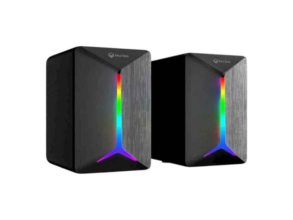 Колонка компютерна 2.0 Meetion SP2011 RGB USB 3.5 чорні 6W ТМ MEETION Київ - фото 1
