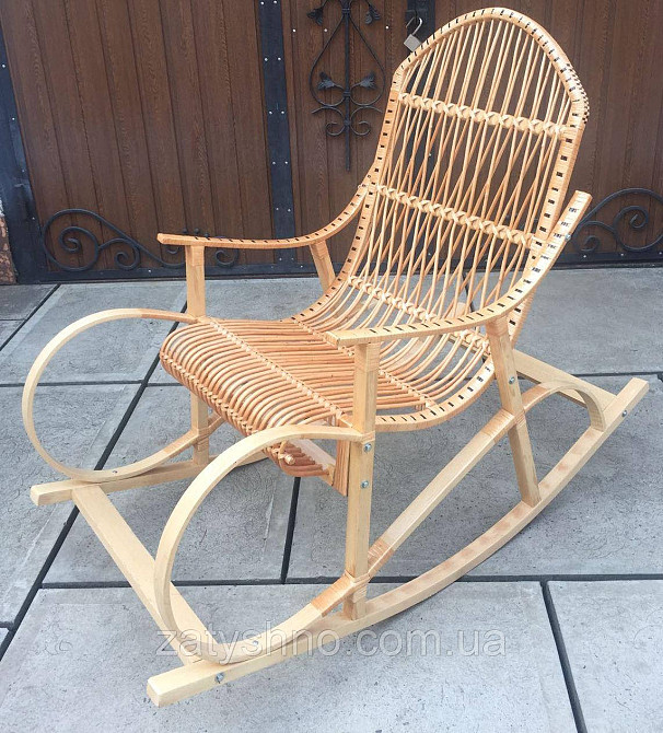 Крісло качалка для дому | крісло-гойдалка плетена для дачі | крісло гойдалка плетене крісло Київ - фото 3