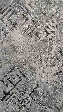 Шпалери вінілові на флізеліні Marburg Memoria 1.06х10 під старовину фігури на штукатурці чорно-сірі зі сріблом Київ