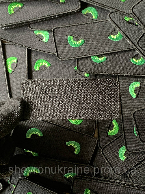 Шеврон ЗЛІ ОЧІ (Форма прямокутна. На липучці) Розмір 4x10см Київ - фото 7