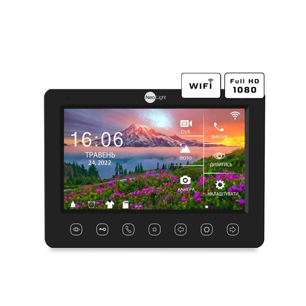 Комплект відеодомофона NeoLight Kappa+ HD WF 7 дюймів і панелі NeoLight SOLO FHD Silver Київ - фото 12