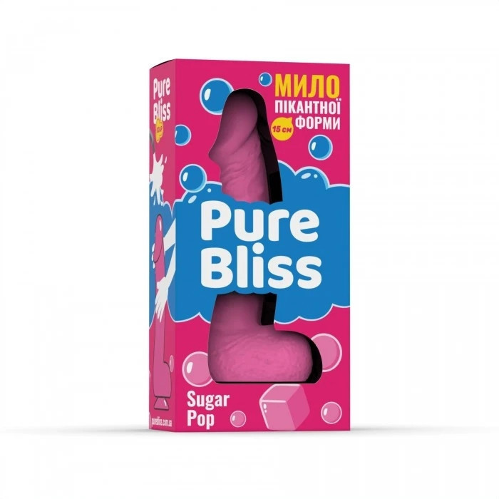 Мыло в форме пениса Pure Bliss Sugar Pop с ароматом жвачки, розовое, 15 см Sex Aura Киев - изображение 7