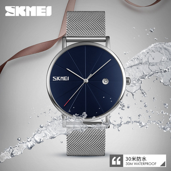 Оригинальные мужские часы Skmei 9183 Tiger Silver blue Винница - изображение 5