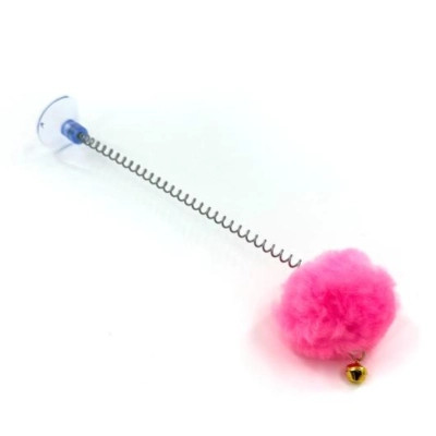 Іграшка для котів Hippie Pet М'ячик на присосці рожевий 23 см (HIPCT2304089RO) Вінниця - фото 1