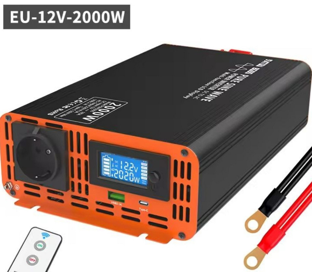 Інвертор напруги Datouboss 12В на 220В потужністю 2000Вт. Харків - фото 4