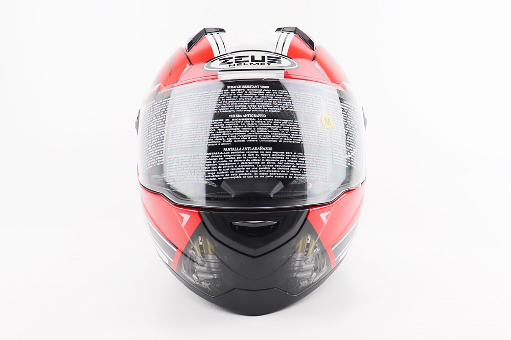 Шолом інтеграл, закритий ZS-811 Solid M, ЧЕРВОНИЙ глянець з білим малюнком Киев - изображение 4