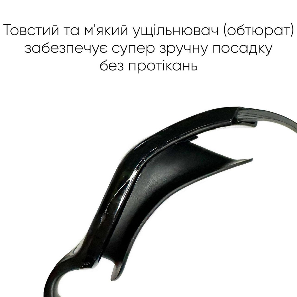 Окуляри для плавання Renvo Javari Уні Anti-fog Чорний OSFM (2SG300-01) Київ - фото 2