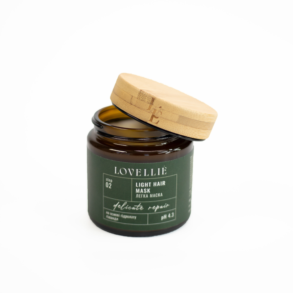 Легка кремова маска Делікатне відновлення Light Hair Mask Delicate Repair LOVELLIE 100 мл Київ - фото 3