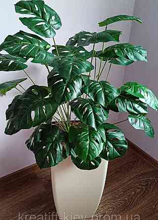 Штучний великий кущ монстери  із латексу Дніпро