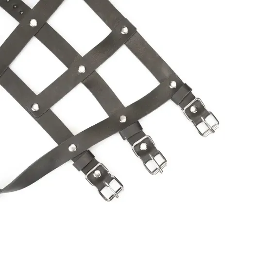 Кожаная портупея для голеностопа со шпорами Liebe Seele Leather High Heel Ankle Harness Silver Львов