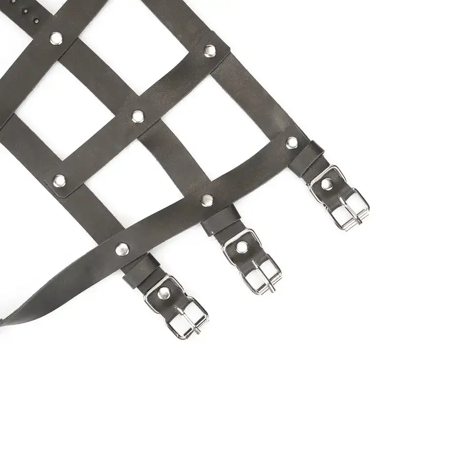 Кожаная портупея для голеностопа со шпорами Liebe Seele Leather High Heel Ankle Harness Silver Львов - изображение 5