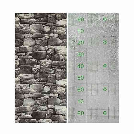 Сірі самоклеючі шпалери під цеглу Київ